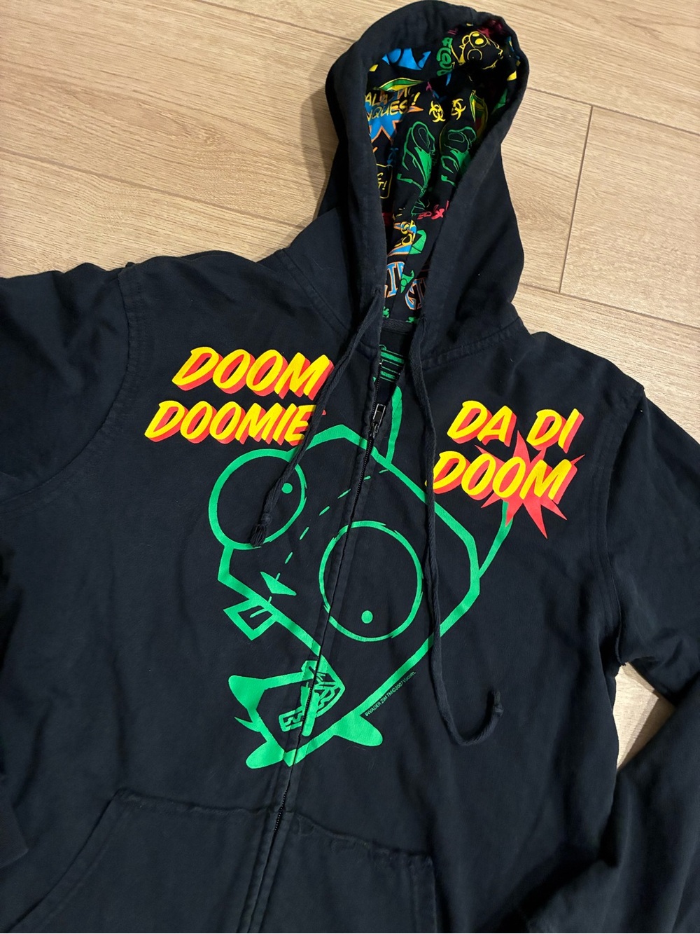 Vintage Mighty Fine Women’s Invader Zim Full Zip Hoodie Size L